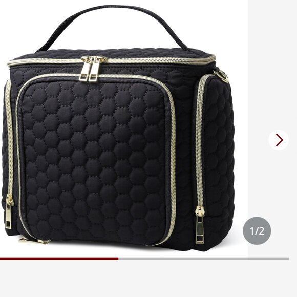 Toiletry Bag For Traveling Women NEW IN PACKAGE BLACK - Picture 1 of 7